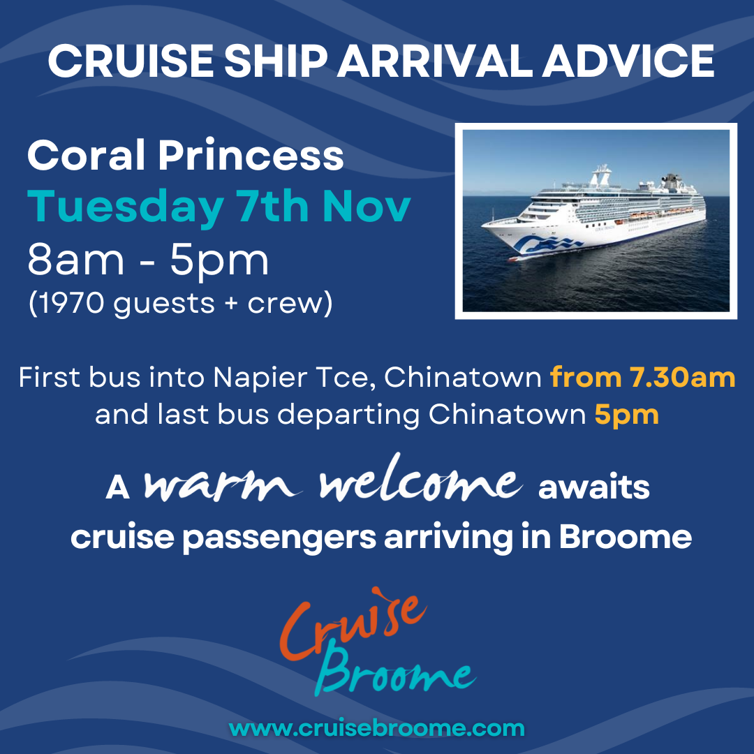 November 2023 Cruise Ship Arrivals in Broome, WA