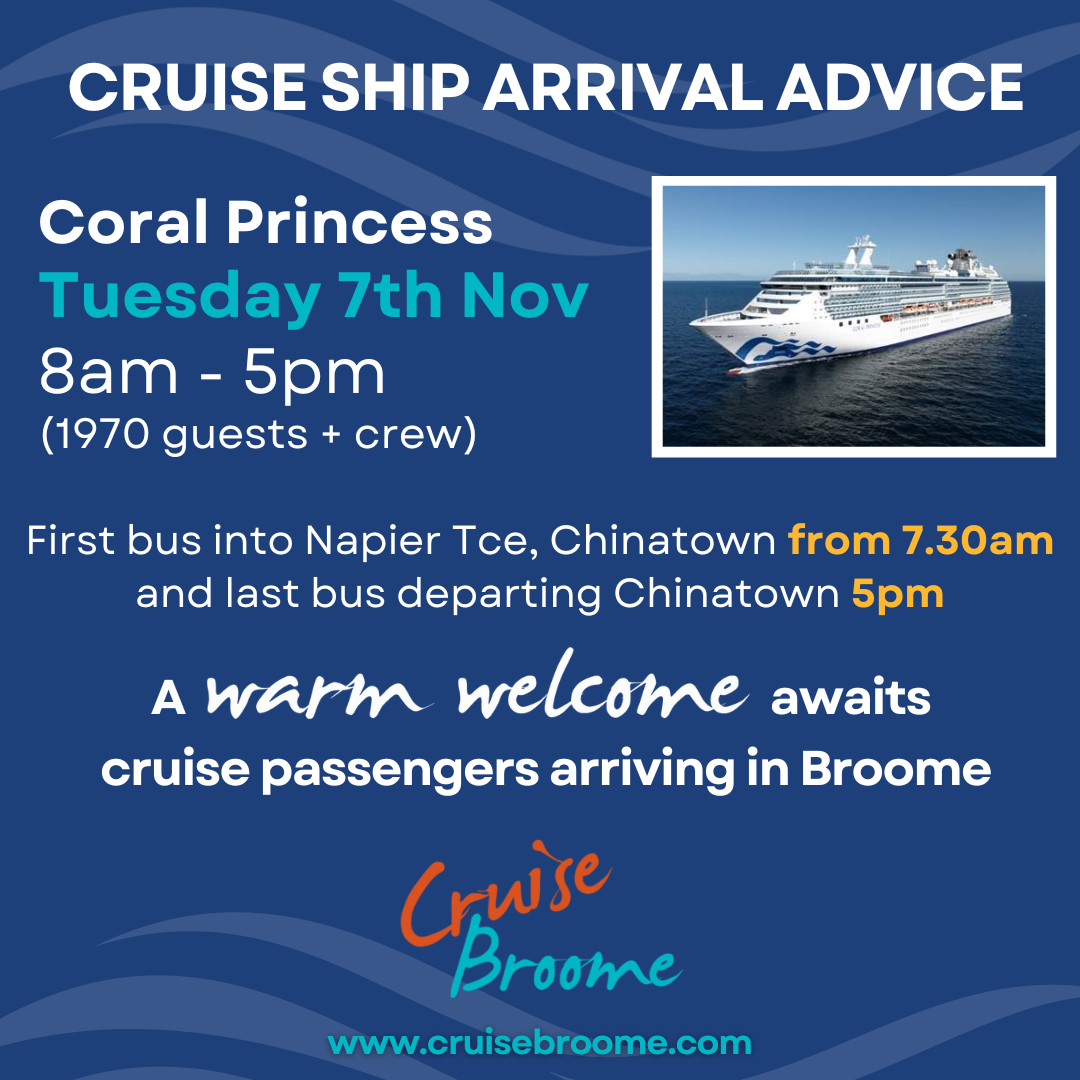 March 2023 Cruise Ship Arrivals in Broome