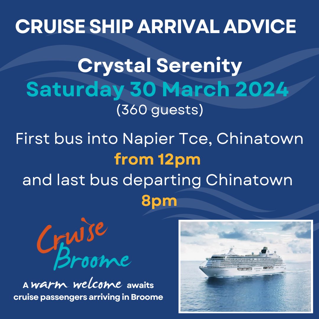 March 2024 Cruise Arrival in Broome, Western Australia