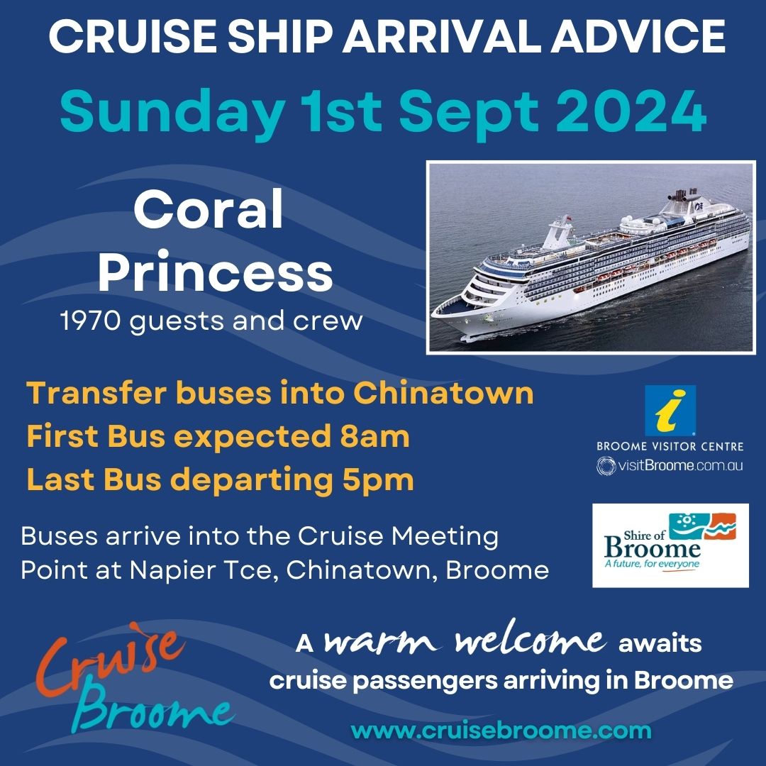 November 2023 Cruise Ship Arrivals in Broome, WA
