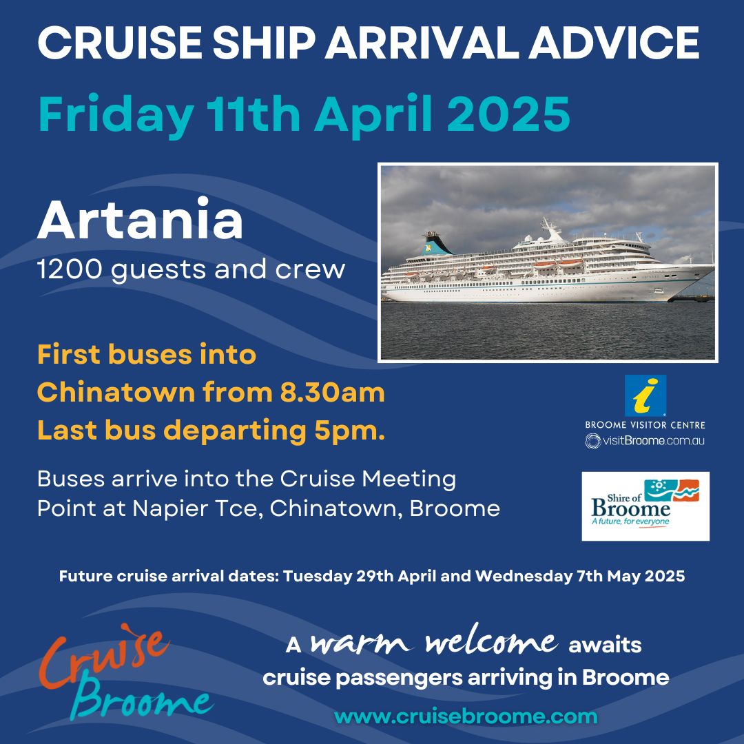November 2023 Cruise Ship Arrivals in Broome, WA